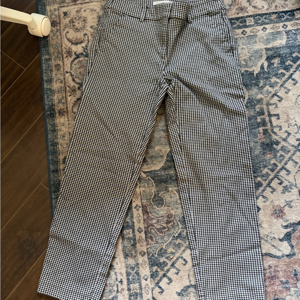 LOFT Black and White Patterned Chinos
